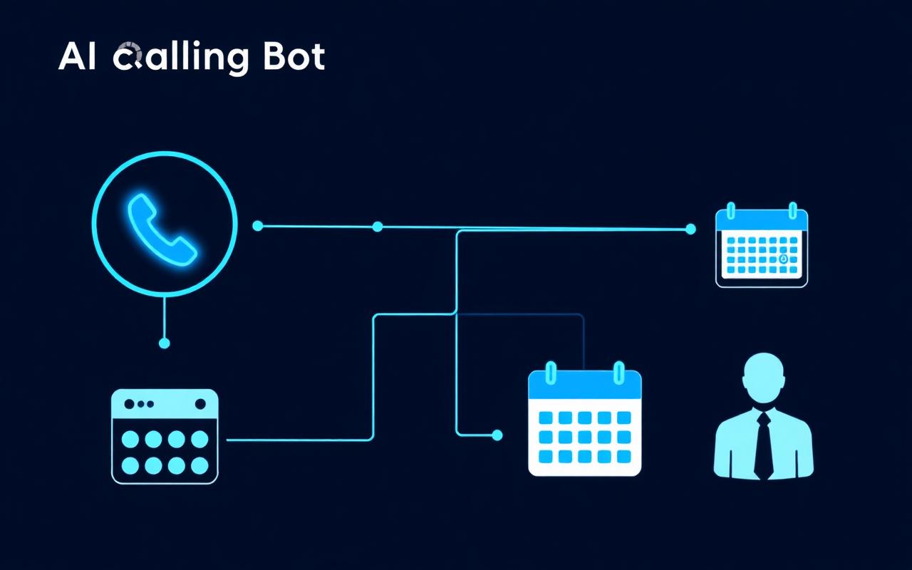 Calling bot workflow infographic